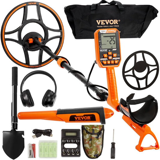 AS Equipment waterproof metal detector with LCD display and 12 inch search coil