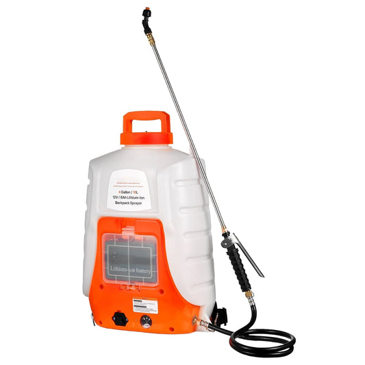 AS Equipment 4 gallon battery powered backpack sprayer with adjustable pressure and spray nozzles