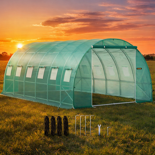 20 x 10 ft Walk-In Tunnel Greenhouse with Galvanized Frame product image 1