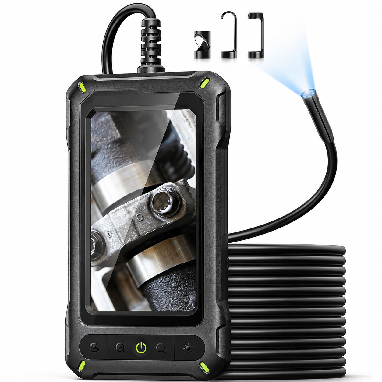 1080P Industrial Endoscope Camera with 4.3-Inch Screen and 16.5-Ft Probe