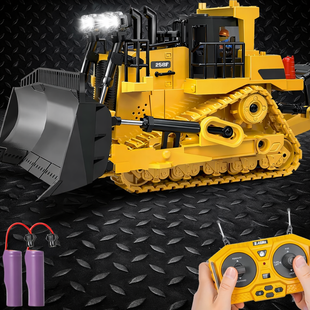 Remote Control Bulldozer Toy with Rechargeable Batteries product image 1