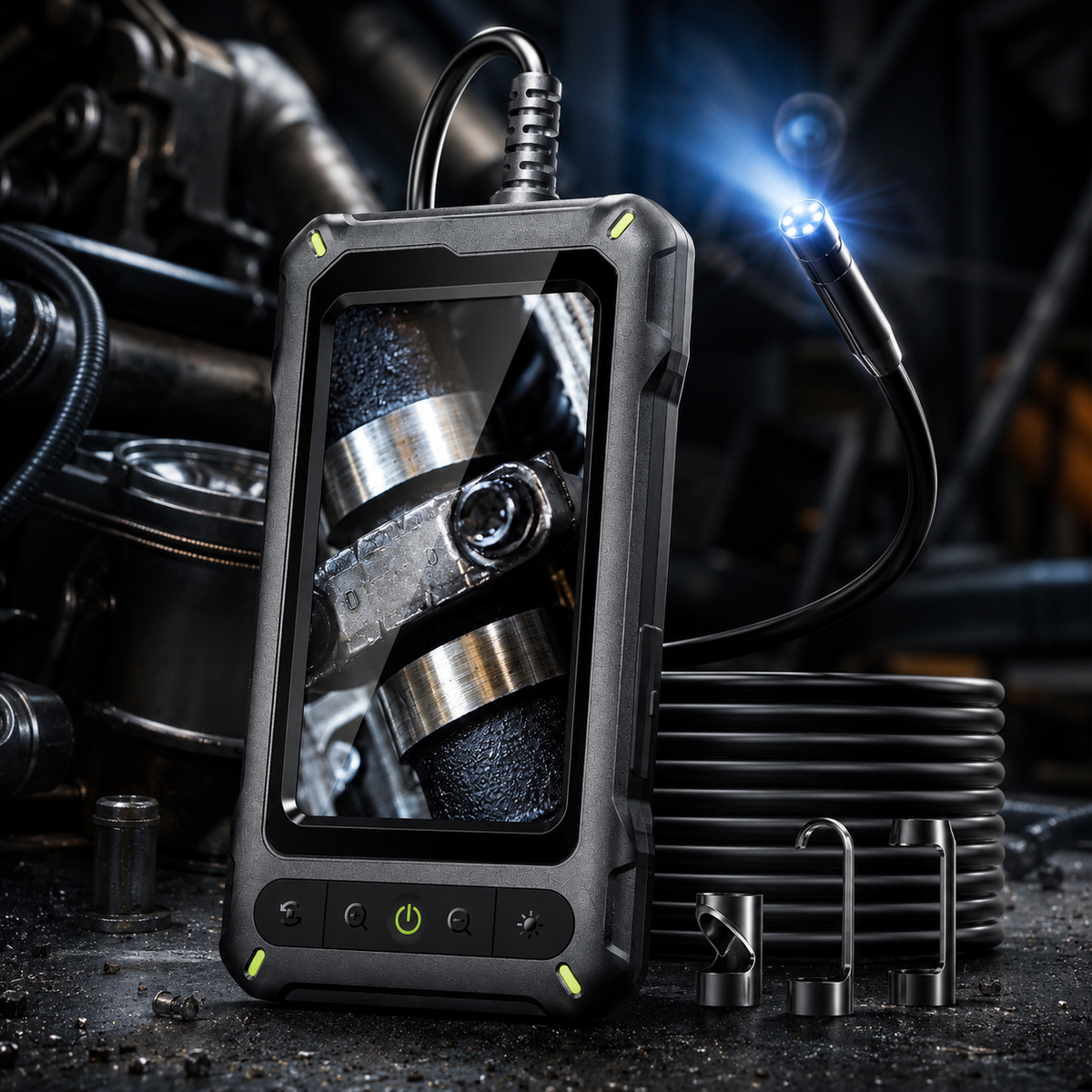 Industrial inspection camera with display and flexible probe product image 10