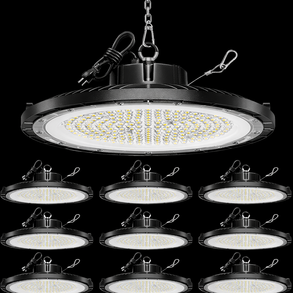 60W UFO LED High Bay Light 24000LM 5000K Commercial Warehouse Shop Lighting – Free Shipping – 10 Pack