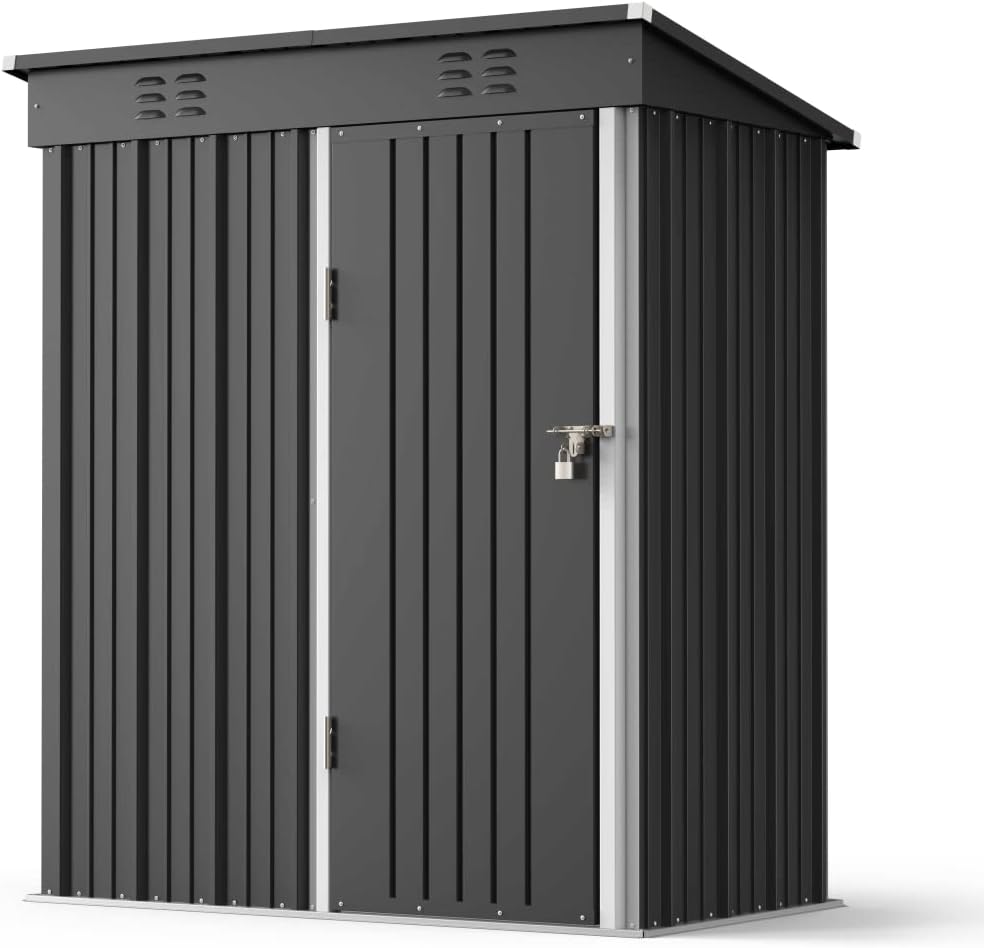 5 x 3 ft Outdoor Metal Storage Shed with Lockable Doors product image 5