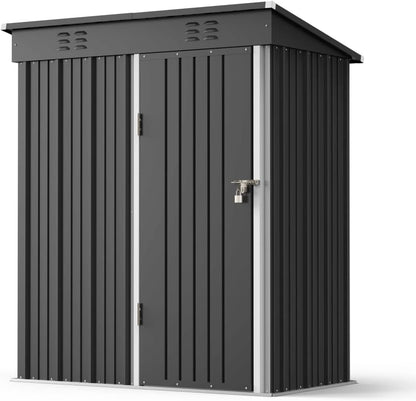 5 x 3 ft Outdoor Metal Storage Shed with Lockable Doors product image 5