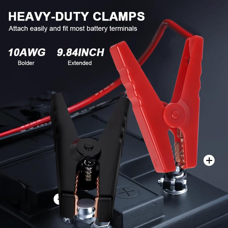 3000A Portable Car Jump Starter, 6400mAh Battery Booster for 6.0L Gas / 5.5L Diesel