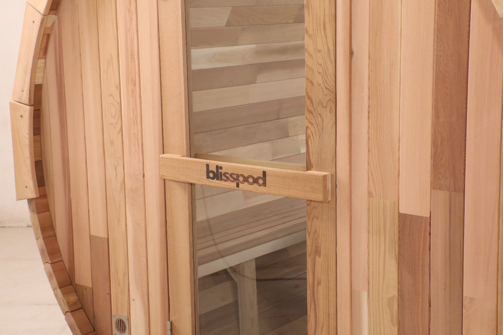 Blisspod Prague Canadian Red Cedar Barrel Sauna
