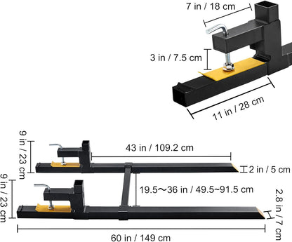 Clamp-on pallet fork fitment detail image