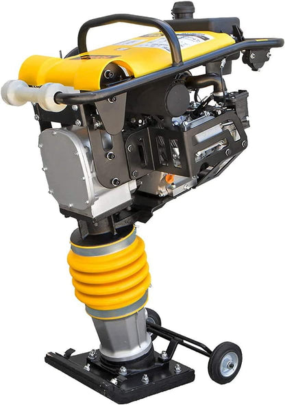 Heavy Duty USA 6.5HP 213lbs Walk-Behind Jumping Jack Gas-Powered Concrete Construction Compactor DIY Jack Tamper Punch 13" x 11.4" Plate