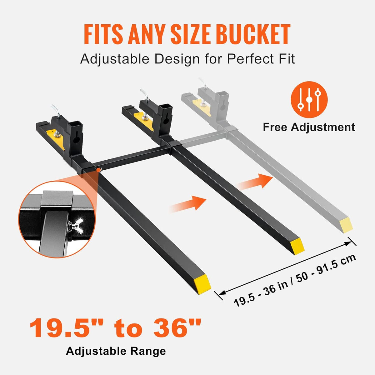 60 in clamp-on pallet forks product detail image