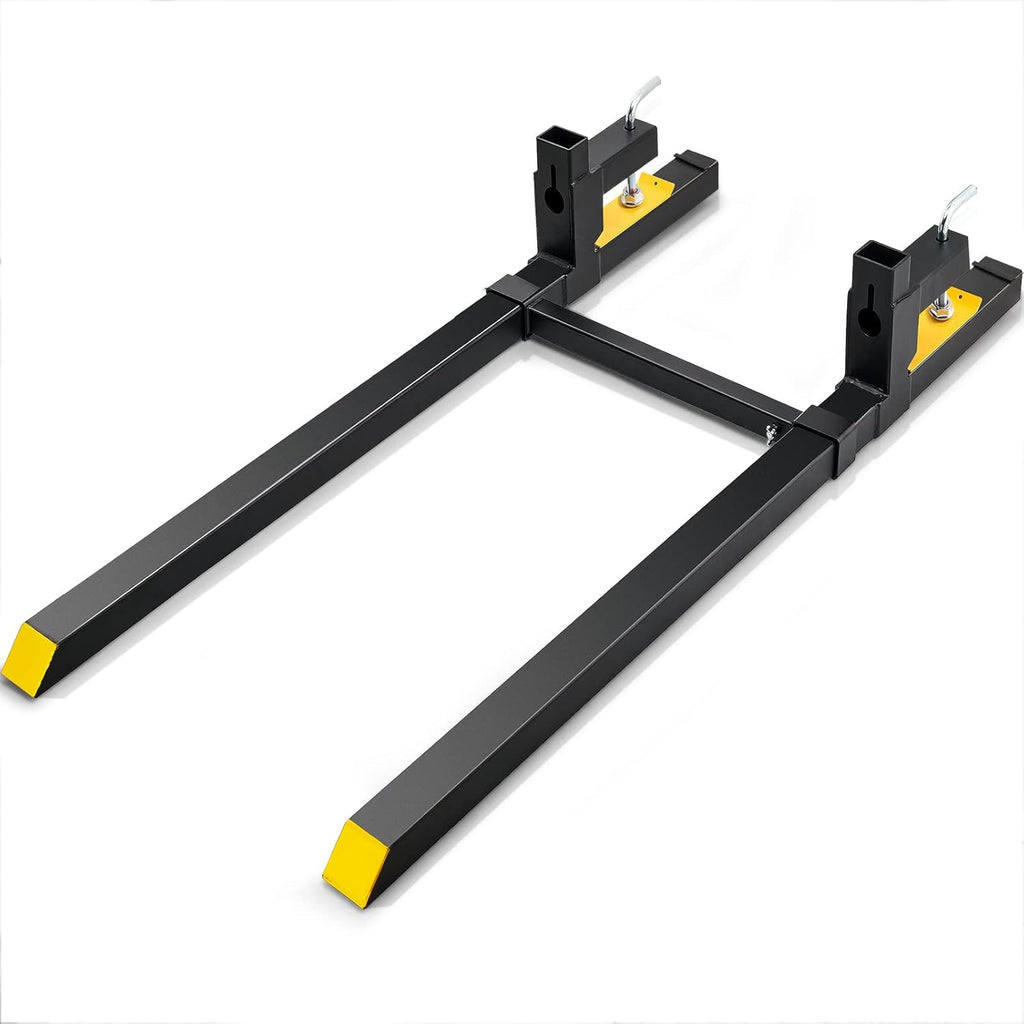 YINTATECH 60 in clamp-on pallet forks with stabilizer bar