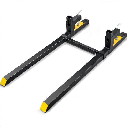 YINTATECH 60 in clamp-on pallet forks with stabilizer bar