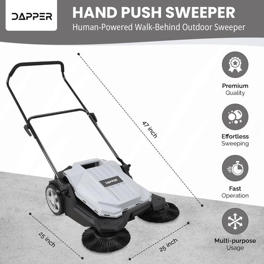 Walk-Behind Hand Push Floor Sweeper 25.5 in Outdoor product image 2