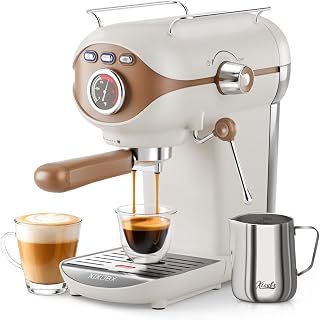 20-bar compact espresso machine with milk frother