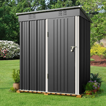 5 x 3 ft Outdoor Metal Storage Shed with Lockable Doors product image 2