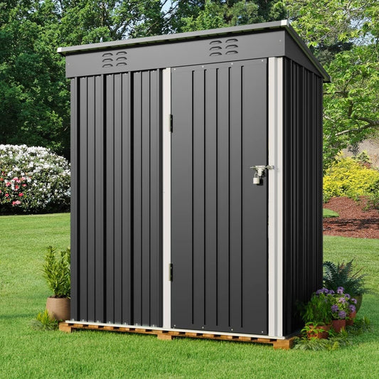 5 x 3 ft Outdoor Metal Storage Shed with Lockable Doors product image 2