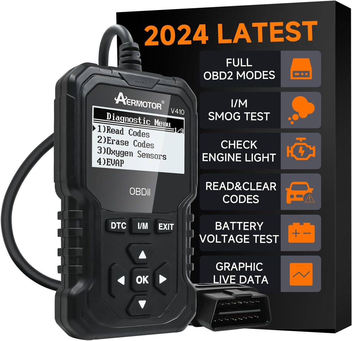 V410 OBD2 Scanner with Live Data and Freeze Frame product image 5