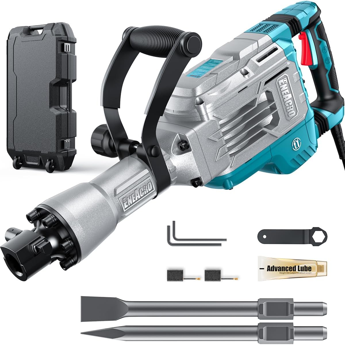 ENEACRO 65J electric demolition hammer with chisel accessories