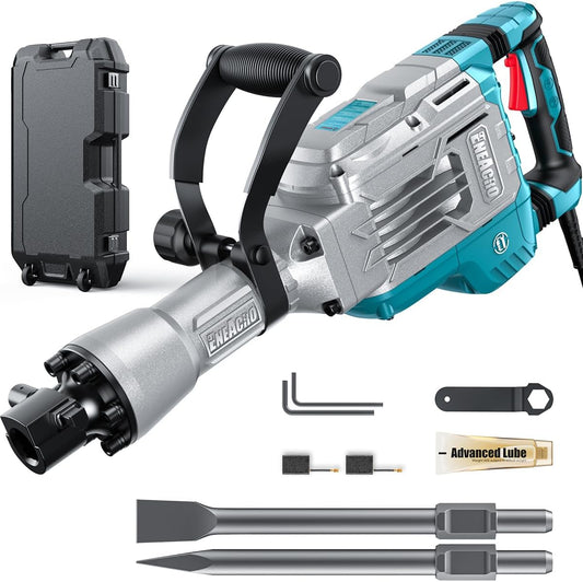 ENEACRO 65J electric demolition hammer with chisel accessories