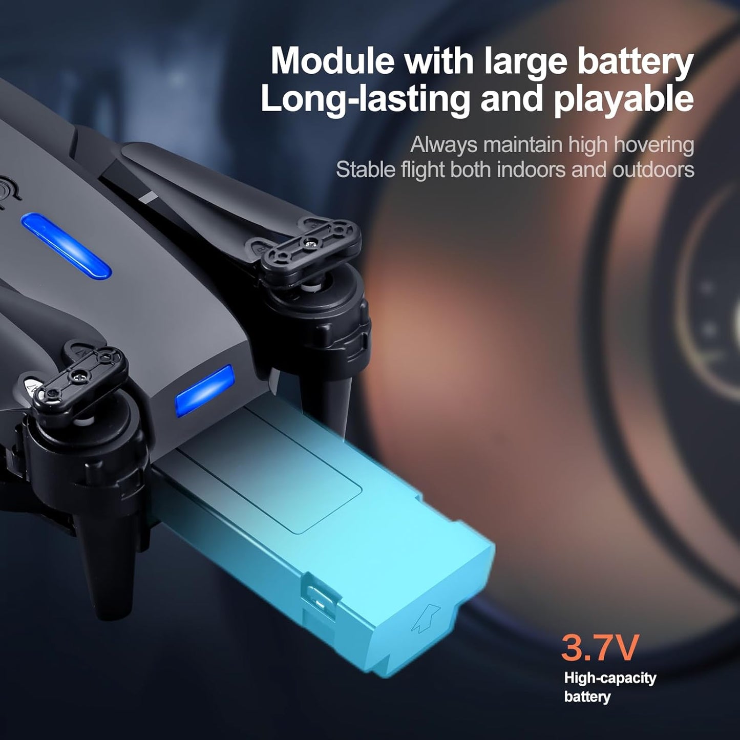 Foldable Drone with Dual 4K HD Cameras, FPV Live Video, 3 Speeds & 2 Batteries