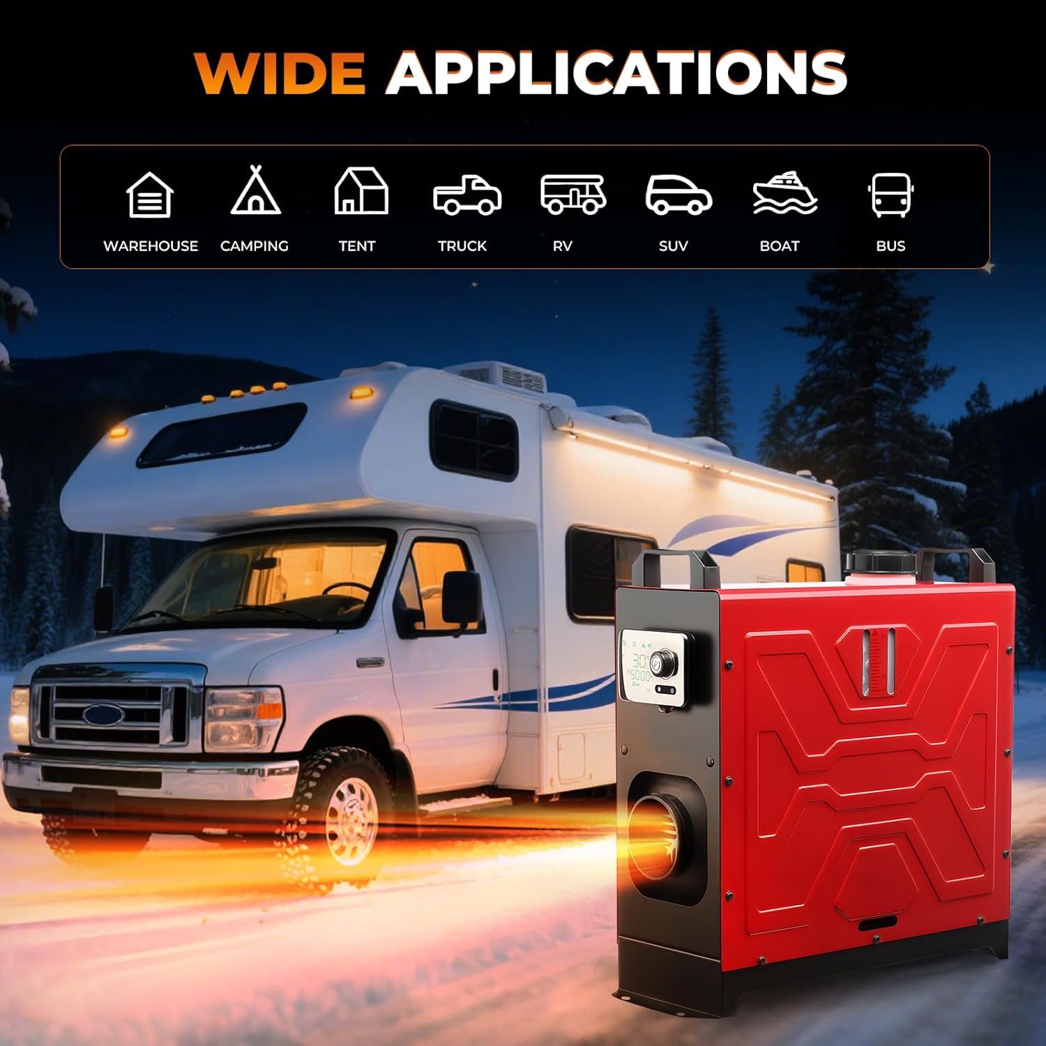 Portable 8KW Diesel Air Heater 12V/24V All-in-One product image 5
