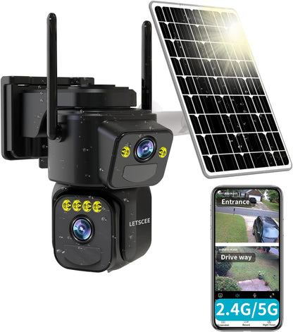 Dual Lens Outdoor Security Camera 2K WiFi Solar Powered product image 10