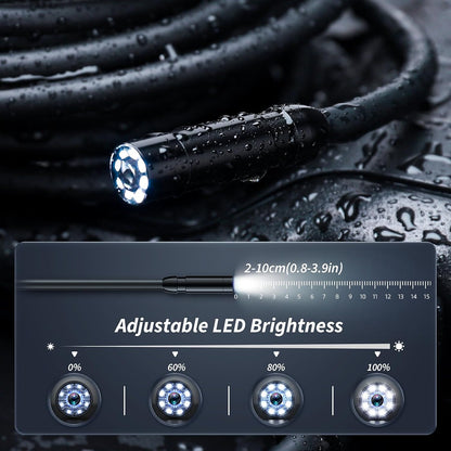Endoscope Camera with Light – 4.3" IPS Screen & 8 LED Lights