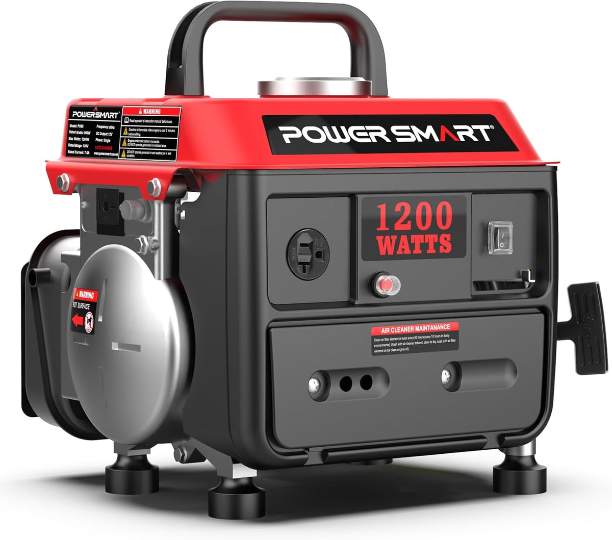 Portable gas generator side view