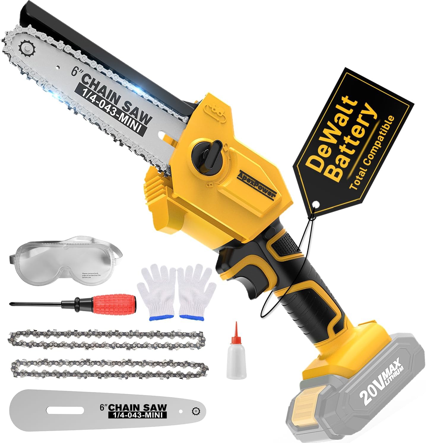 2-in-1 Cordless Pole Saw and Mini Chainsaw 8 in 21V product image 4