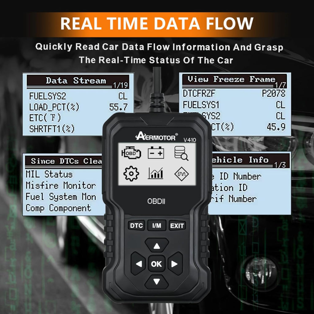 V410 OBD2 Scanner with Live Data and Freeze Frame product image 7