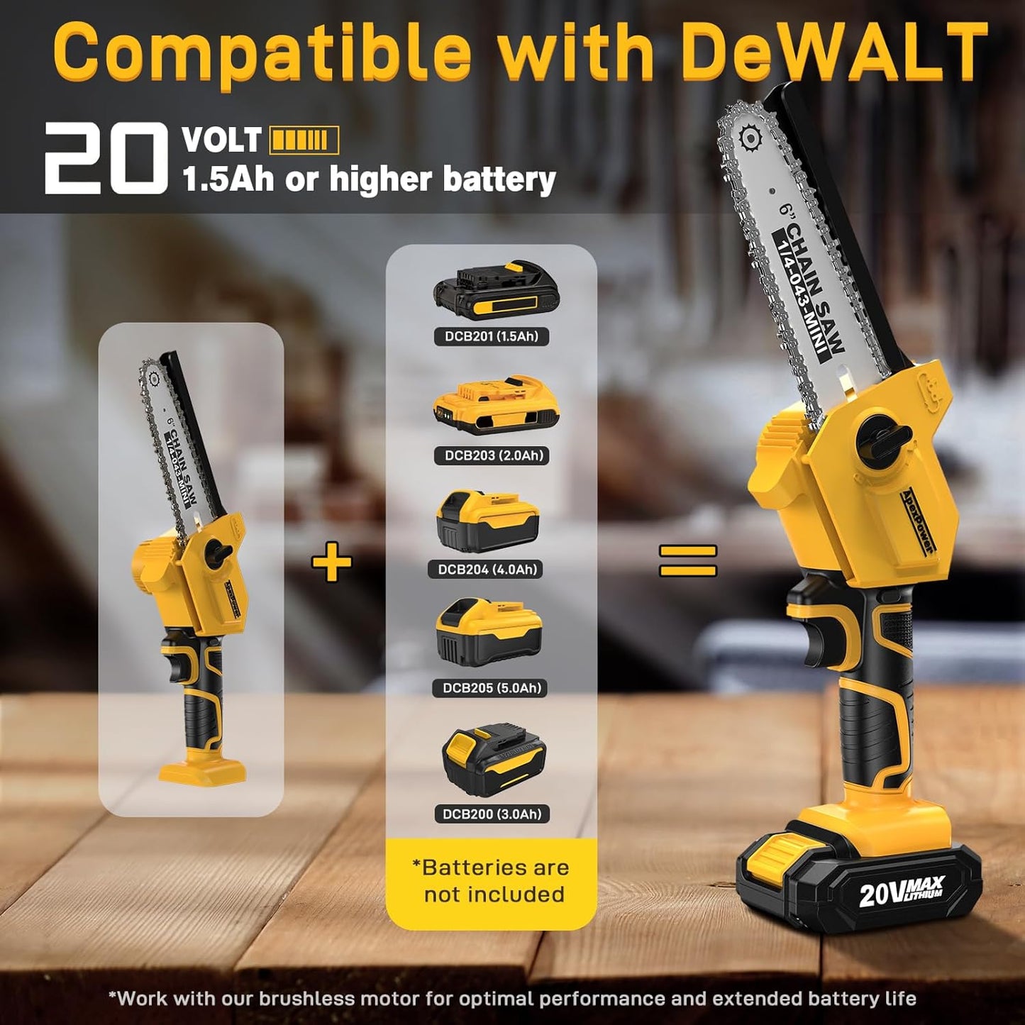 2-in-1 Cordless Pole Saw and Mini Chainsaw 8 in 21V product image 3