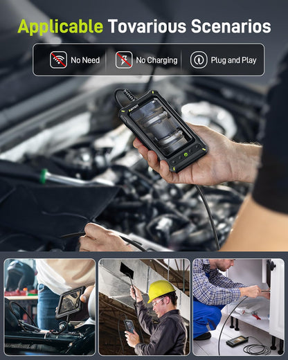 1080P Industrial Endoscope Camera with 4.3-Inch Screen and 16.5-Ft Probe