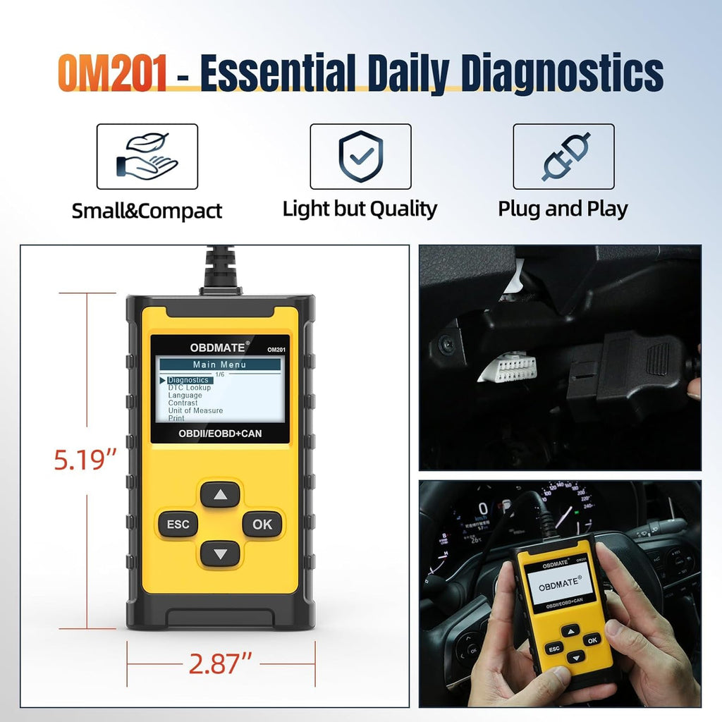 OM201 OBD2 Code Reader and Engine Diagnostic Scanner product image 5