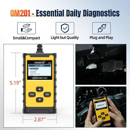 OM201 OBD2 Code Reader and Engine Diagnostic Scanner product image 5