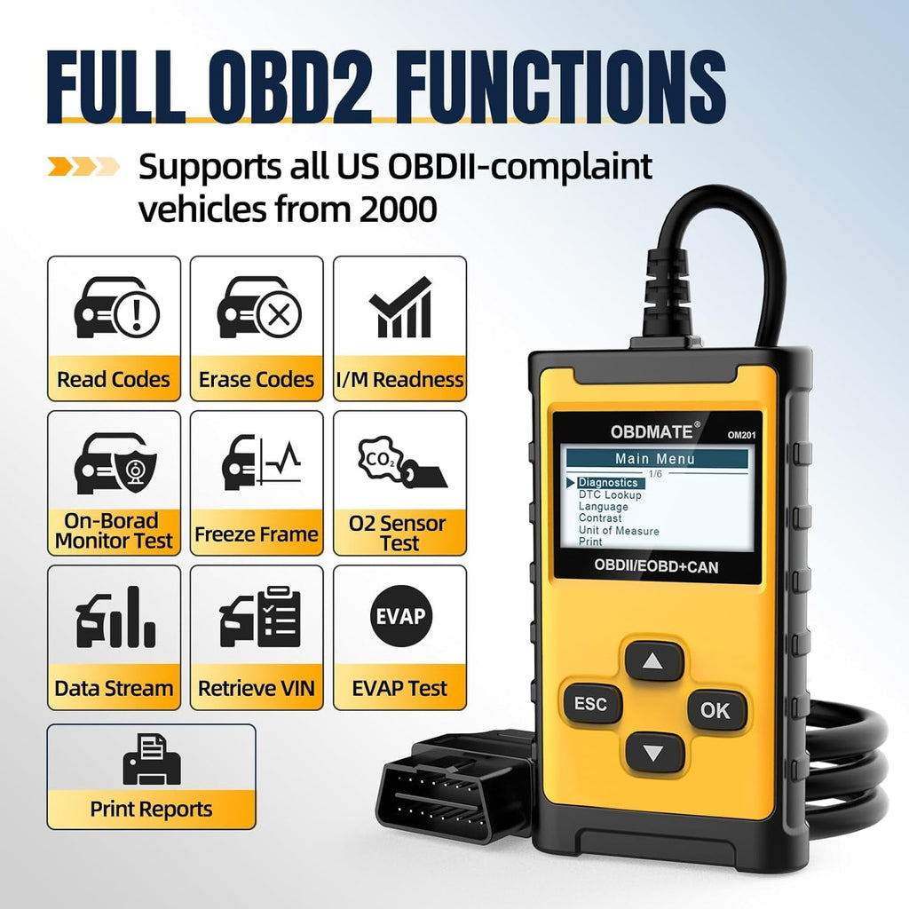 OM201 OBD2 Code Reader and Engine Diagnostic Scanner product image 6