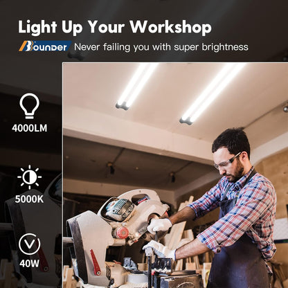 4 ft LED Utility Shop Light 10-Pack, 5000K product image 3