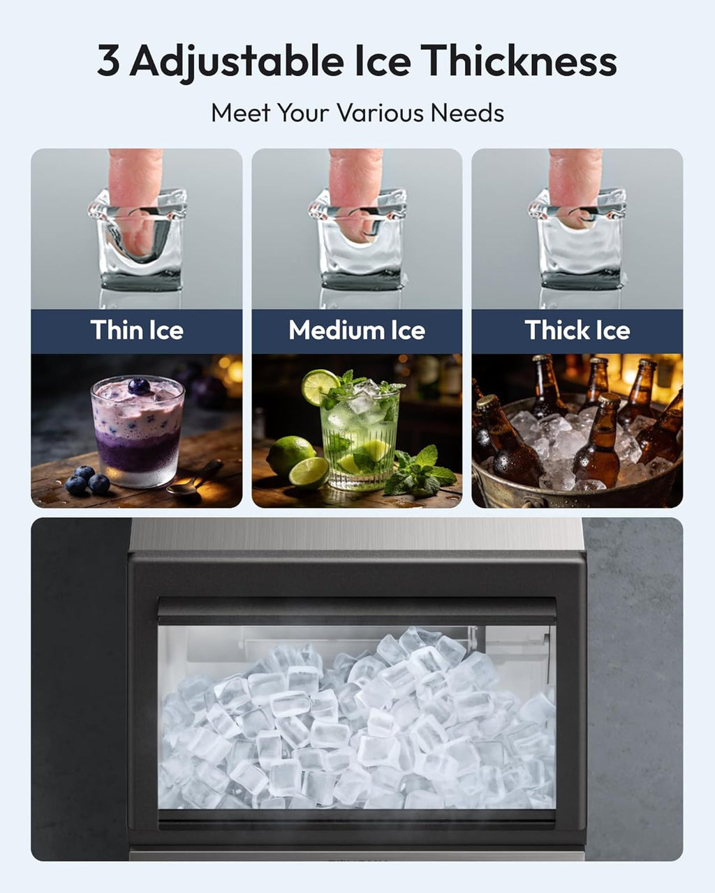 Commercial Ice Maker 100 lb per Day with Storage Bin product image 3