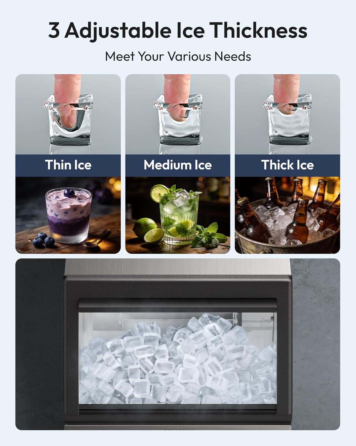 Commercial Ice Maker 100 lb per Day with Storage Bin product image 3
