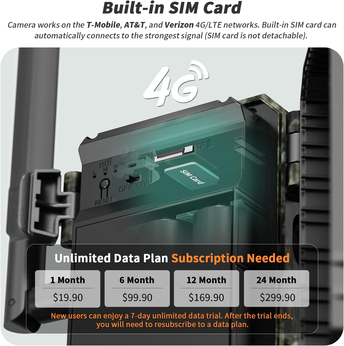 Cellular Trail Camera 2K Solar Live View with SIM Support product image 4