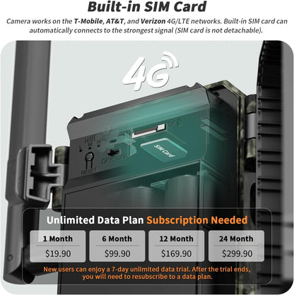 Cellular Trail Camera 2K Solar Live View with SIM Support product image 4