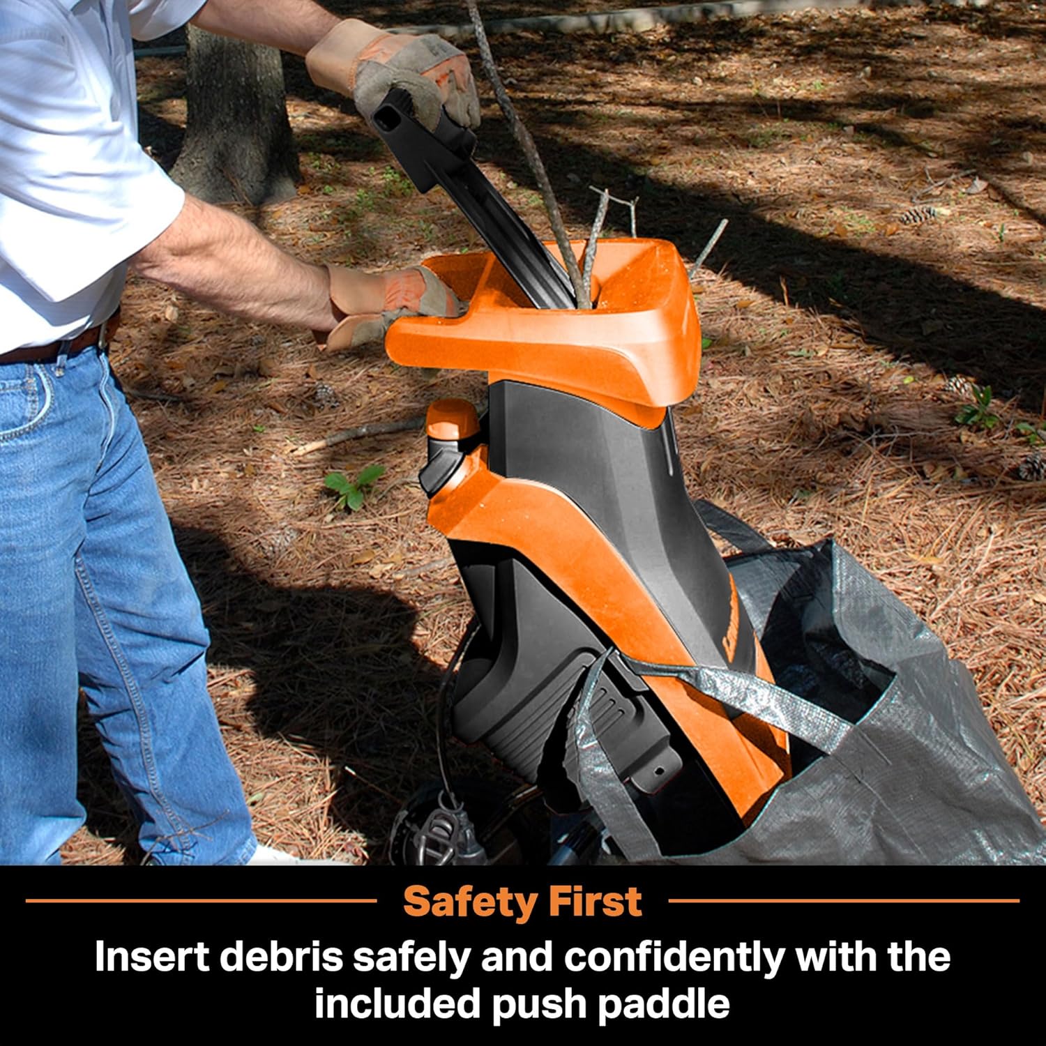 15 Amp Electric Wood Chipper Shredder, 1.5 in Capacity product image 6