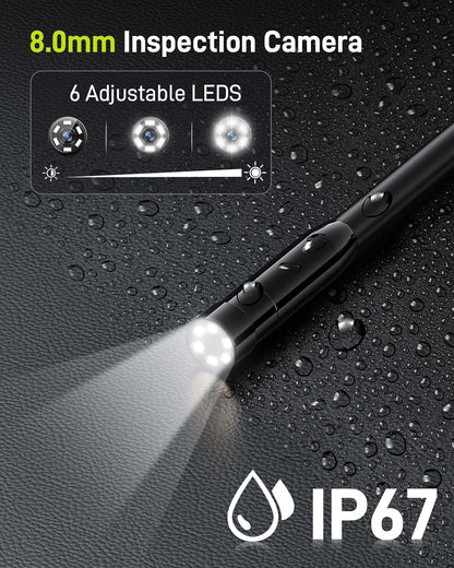 1080P Industrial Endoscope Camera with 4.3-Inch Screen and 16.5-Ft Probe