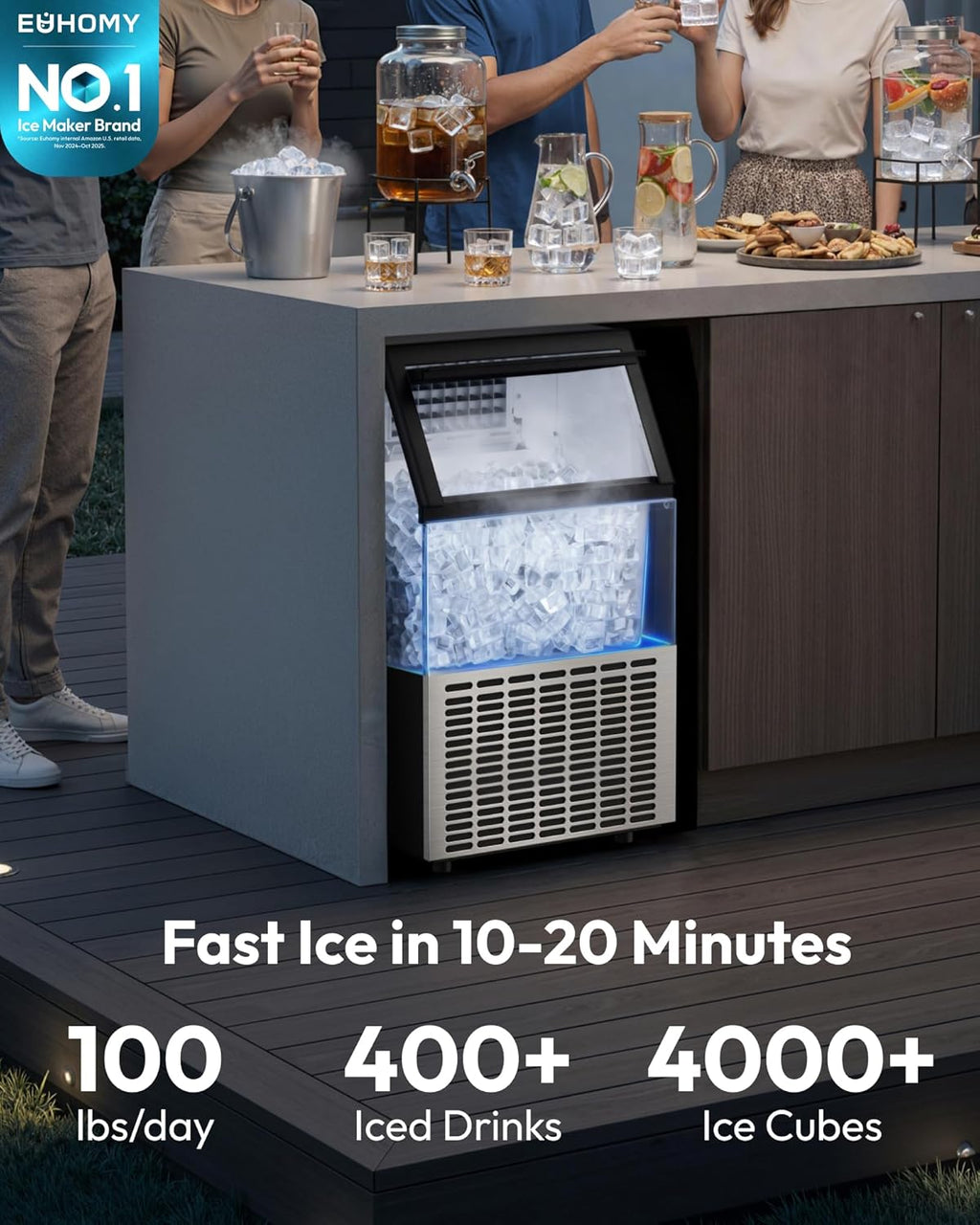 Commercial Ice Maker 100 lb per Day with Storage Bin product image 6