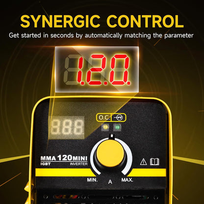 110V 120A Stick Welder with Digital Display & Synergic Control