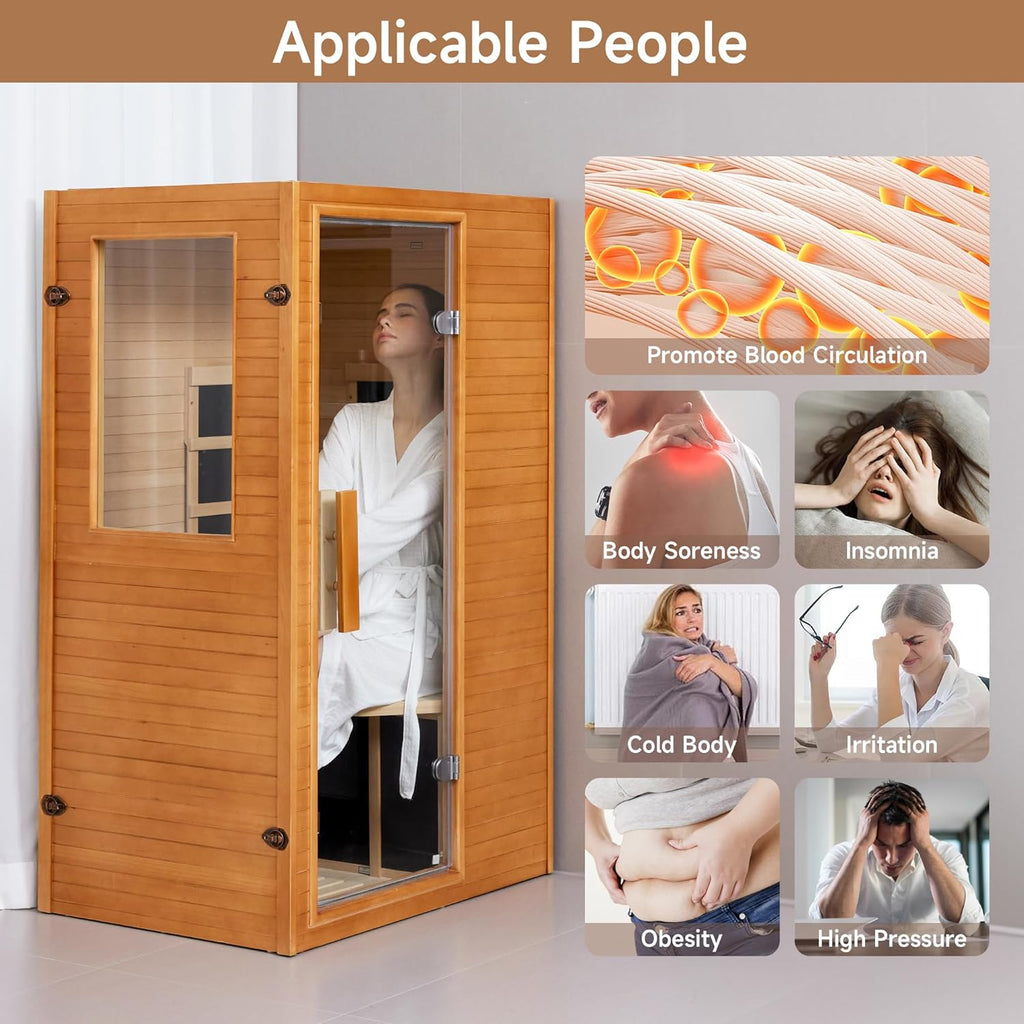 Far Infrared Home Sauna Room, Low EMF 1200W product image 4