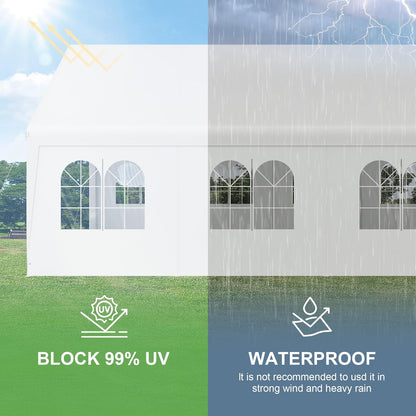 20x20 ft Outdoor Canopy Tent with Removable Walls – Waterproof Event Gazebo