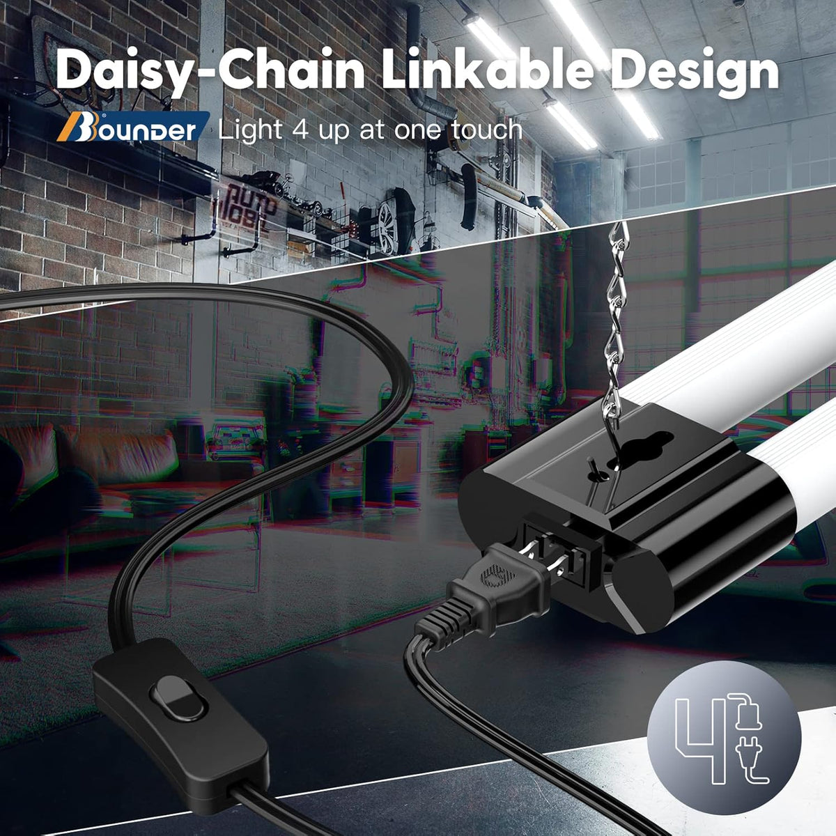 4 ft LED Utility Shop Light 10-Pack, 5000K product image 4