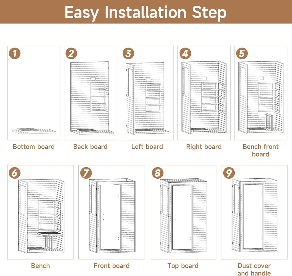 Far Infrared Home Sauna Room, Low EMF 1200W product image 5