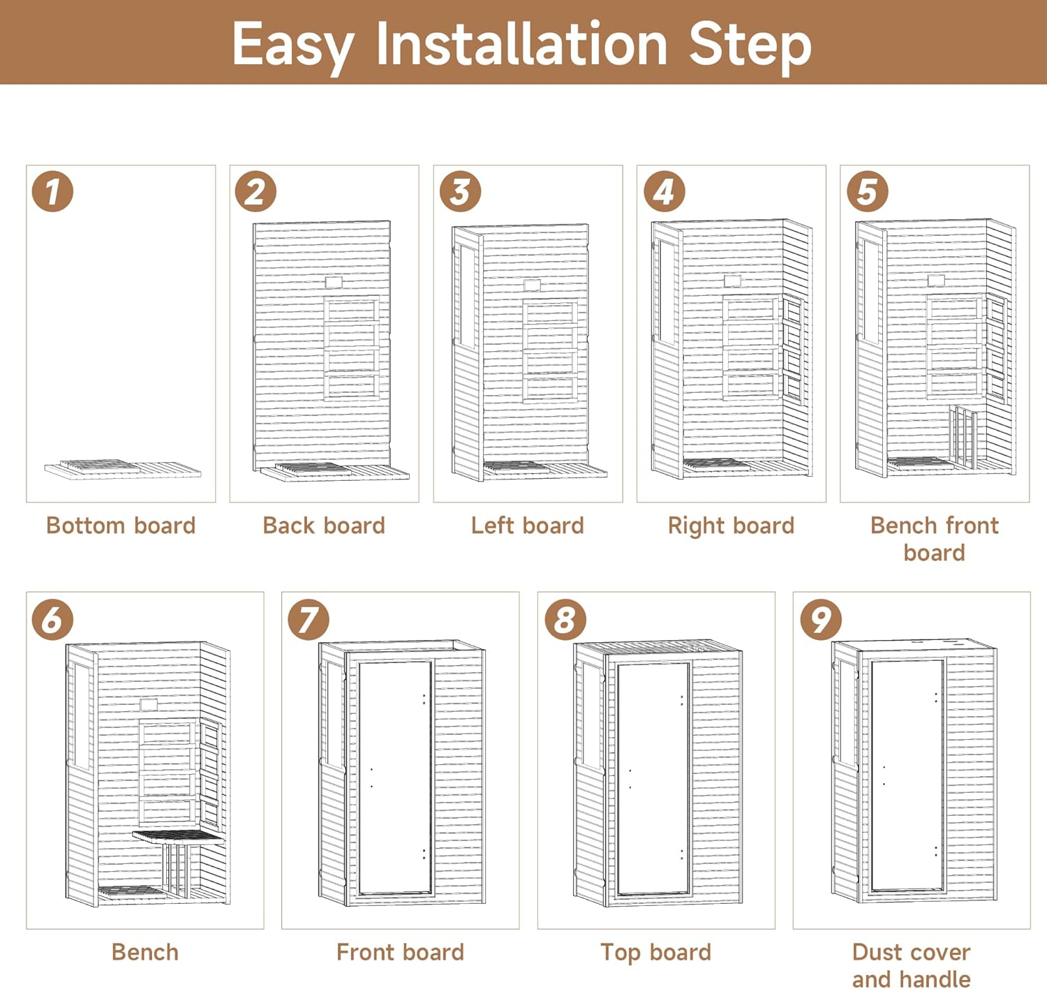 Far Infrared Home Sauna Room, Low EMF 1200W product image 5