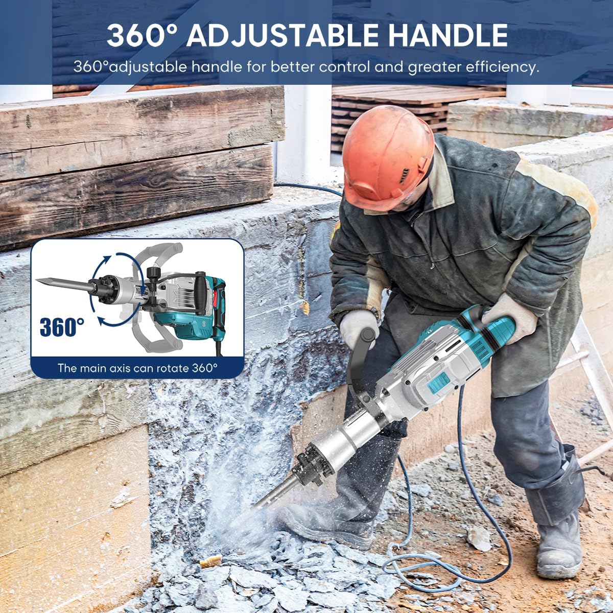ENEACRO demolition hammer SDS-Hex chisel detail